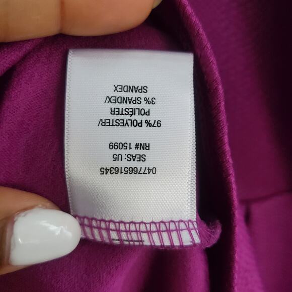 Bongo Plus Women's Sleeveless Purple Mini A-line Dress 1X - Picture 8 of 8